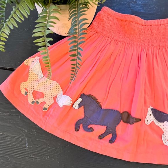 Mini Boden Coral Twirl Horse Appliqué Skirt M 7/8 - Picture 7 of 13